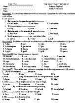 The first written test English 7